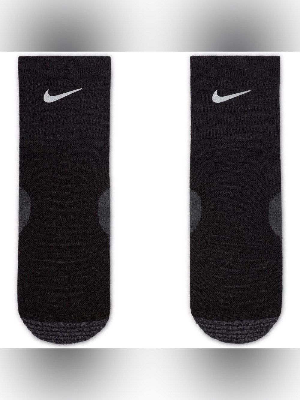 Nike Trail Dri-FIT Ankle Running Socks - Black with White Swoosh - Picture 8 of 11